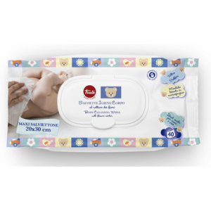 Salviette igiene corpo al nettare dei fiori Trudi Baby Care 20x30 cm conf. 40 pezzi con tappo - 00773