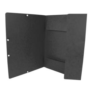 Cartellina a 3 lembi con elastico Q-Connect 24,3x32 cm cartoncino manilla 375 g/m² grigio - KF02169