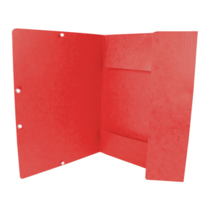 Cartellina a 3 lembi con elastico Q-Connect 24,3x32 cm cartoncino manilla 32x24,3 cm 375 g/m² rosso - KF02165