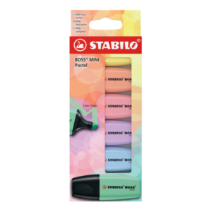 Evidenziatori Stabilo Boss® Mini Pastel - conf. 6 colori assortiti 07/6-2-01