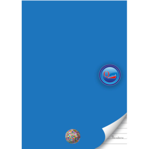 Quaderno rigatura universale Logos Quirebook A4 40 fogli - copertina azzurra Bandiere - rigatura 1R