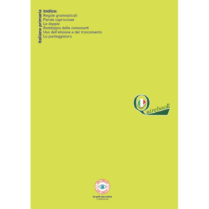 Quaderno rigatura universale Logos Quirebook A4 40 fogli - copertina verde chiaro Italiano primaria - rigatura 1R