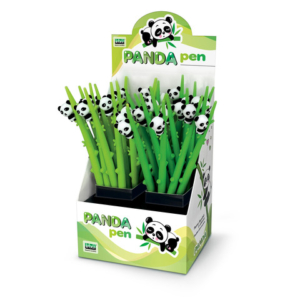 Espositore 36 penne con cappuccio Lebez Flexy Panda inchiostro blu 81890