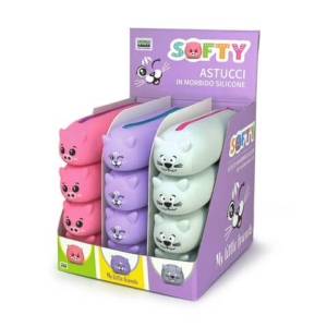 Espositore 12 taschette silicone Lebez Softy 3 soggetti assortiti 81957