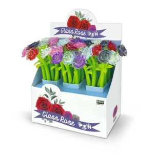 Espositore 36 penne a sfera Lebez Glass Rose inchiostro blu 81884