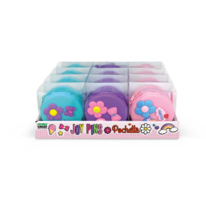 Espositore 12 pochette in silicone Lebez Joy Pins 3 soggetti assortiti 81850