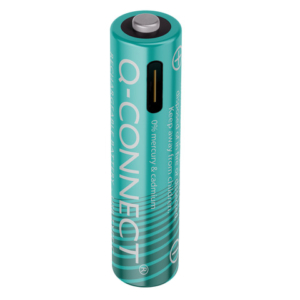 Batterie ricaricabili Q-Connect AAA con cavo USB-C - 750 mAh - 1,5V conf. 4 pz in blister - KF14130