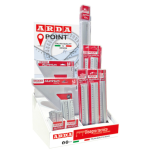 Espositore 26 accessori alluminio Arda Profil assortiti 180ESP