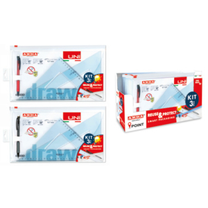 Set coppia di squadre + portamine linea Arda Uni 45 e 60° 70330ZIP