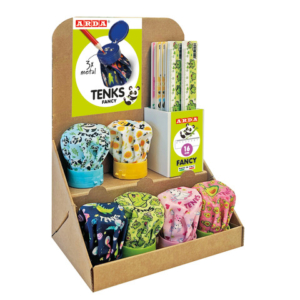 Espositore 24 temperamatite e 24 righelli Arda Tenks Fancy fantasie assortite - 1650001