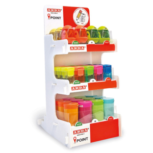 Espositore 76 temperamatite Arda colori assortiti 170001