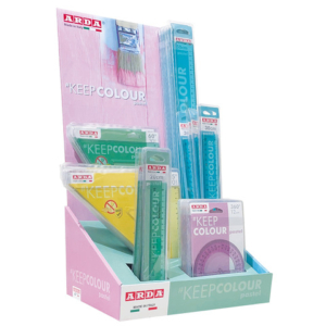 Espositore 100 accessori Arda KeepColour Pastel colori assortiti KCP4766P