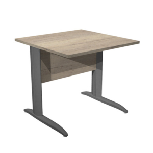 Scrivania piano rovere canadese gamba a L in metallo antracite Presto 80x80xH.72 cm - 001K2/J/AF