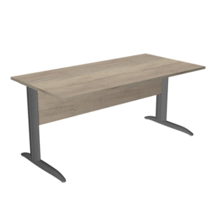 Scrivania piano rovere canadese gamba a L in metallo antracite Presto 160x80xH.72 cm - 003K2/J/AF