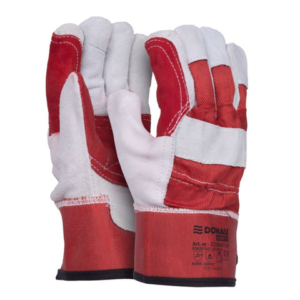 Guanti da lavoro in pelle crosta bovina grigio-rosso Donau Safety conf. 12 pz Tg. 10,5/XL - 32165431-10