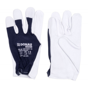 Guanti da lavoro con impugnatura in pelle di capra e dorso in PL Donau Safety conf. 12 pz Tg. 10/XL