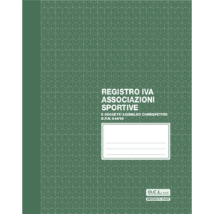 Registro IVA associazioni sportive O.C.L. - conf. da 5 registri - 23,5x29,7 cm - 0536N