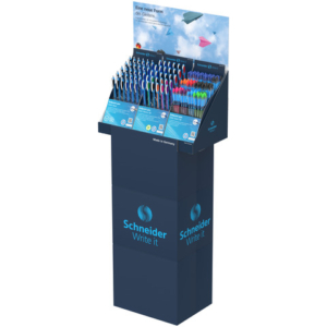 Espositore 190 articoli Schneider Slider di cui 10 astucci da 4 evidenziatori Job pastello in omaggio assortiti - P989016