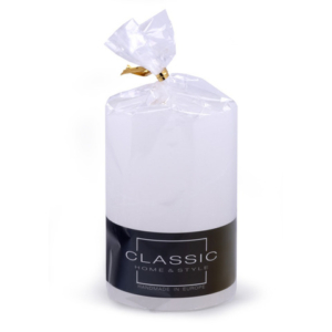 Candela a colonna rustica Donau Home 70x100 mm bianco 45337111-14