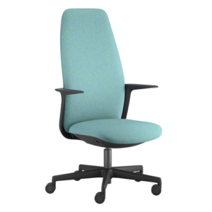 Seduta semi-direzionale ergonomica Unisit Levita con braccioli tessuto convert blu melange 7311 - LVA/D7BM