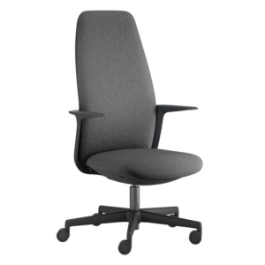 Seduta semi-direzionale ergonomica Unisit Levita con braccioli tessuto convert antracite7616 - LVA/D7T