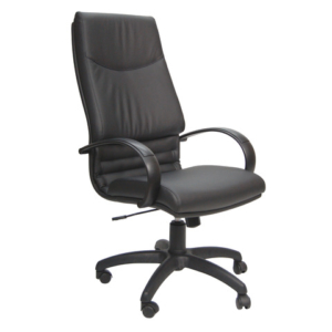 Poltrona direzionale Unisit Cygnus rivestimento sky nero schienale fisso alto - CYP/KN