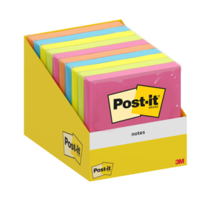 Foglietti riposizionabili Post-it® conf. 10 blocchetti da 100 ff colori assortiti 76x76 mm - 6820-COL-W10