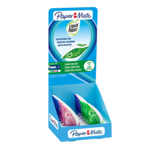 Espositore 24 correttori a nastro Paper Mate Dryline grip 5 mm x 8,5 m - 2223252