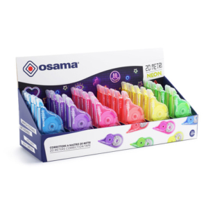 Espositore 36 correttori a nastro 20METRI NEON colori assortiti OW 84045054