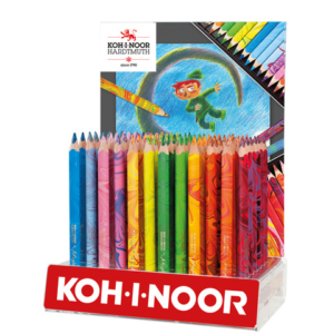 Espositore 72 matitoni Koh-I-Noor Magic triangolari con mina multicolore - colori assortiti - H3408-72ESP