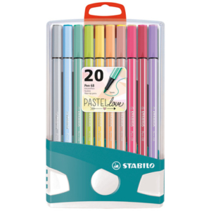 Pennarelli Stabilo Pen 68 PastelParade - tratto 1 mm - conf. 20 colori assortiti BE6820-0311