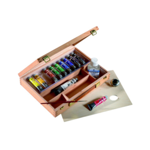 Cassetta Maimeri in faggio con tempera fine e accessori - conf. 15 pz - colori assortiti - M2599068