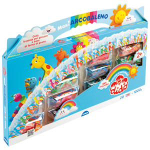 Valigetta Didò Maxi Arcobaleno - 20 salsicciotti in colori assortiti - 1000 g - F363000