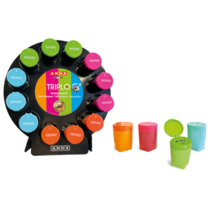 Espositore 36 temperamatite Arda Triplo colori assortiti TE813ESP