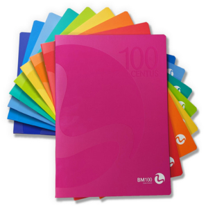 Maxi quaderni Be More Centus A4 100 g/m² rigatura 4F - 18 fogli + risguardo - 9 colori assortiti - conf. 12 pz - 0101037