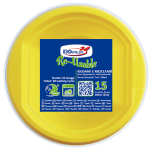 Scodelle in PS Dopla Reusable 300 ml giallo - conf. 15 pz - 08147