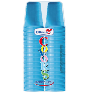 Bicchieri in PS Dopla DO Colors 200 ml turchese - conf. 100 pz - 22269