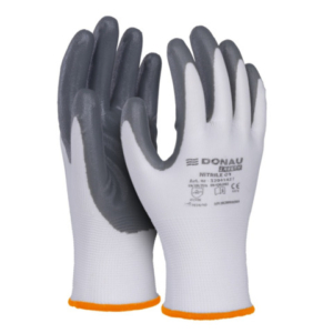 Guanti da lavoro Donau Safety in PL e spalmati di nitrile sul palmo - Tg. 8 - conf. 12 pz - 32041421-08