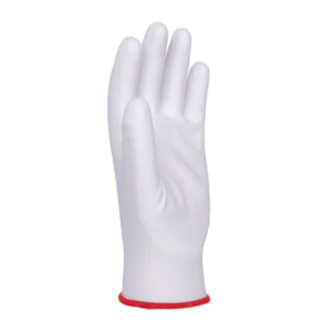 Guanti da lavoro Donau Safety in PL e spalmati di PU bianco sul palmo - Tg. 8 - conf. 12 pz - 32031321-08