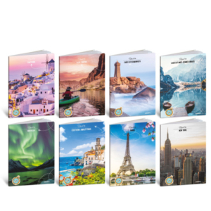 Maxi quaderni Blasetti Paesaggi A4 -18+1 ff 100 g/m² - conf. 10 pezzi - rigatura 0C - 9009