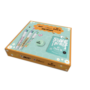 Cofanetto Save The Bees BIC conf. 3 penne 4 Colours® + crema mani e corpo Bee It + cofanetto - 303440