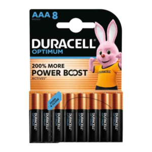 Batterie alcaline Duracell Optimum Ministilo AAA MN2400 mAh blister da 8 - DU0036