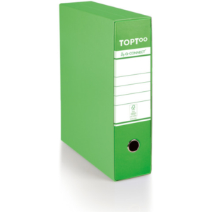 Registratore protocollo con custodia TOPToo by Q-Connect dorso 8 cm - 28,5x35 cm - verde - 0201042/P.VC