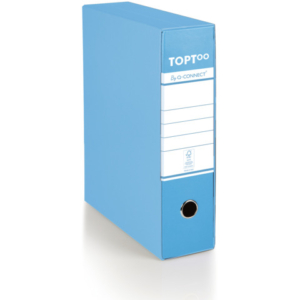 Registratore commerciale con custodia TOPToo by Q-Connect dorso 8 cm - 28,5x32 cm - azzurro - 0201042/Q.AZ