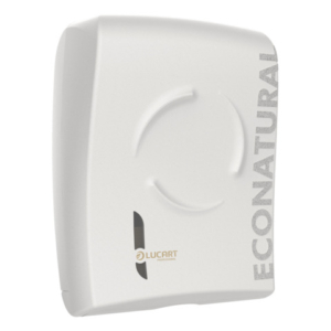 Dispenser per asciugamani piegati a Z, V e C Lucart Professional Econatural Flow 40,4x32x15,5 cm bianco - 892514