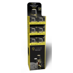 Espositore 12 lampade da bottiglia e da tavolo Lume by Music Hero colore nero EXPO-LUMEBOT+