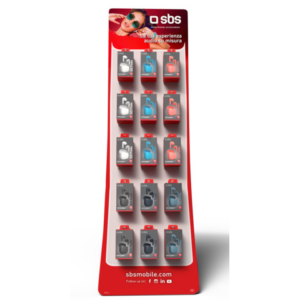 Espositore 60 auricolari wireless TWS SBS GO PODS semi in-ear colori assortiti EXPO-15AUDIOCA+