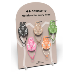 Espositore 15 lacci universali Case & Me Jelly Necklace per smartphone e altri accessori colori assortiti -