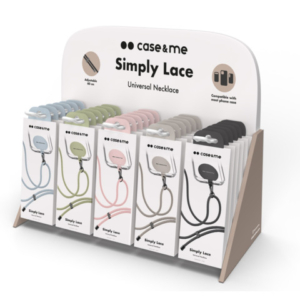 Espositore 20 lacci universali Case & Me Simply Lace per smartphone colori assortiti - EXPO-SIMPLYLACEPK+