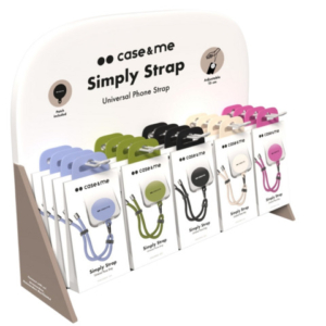 Espositore 20 lacci universali Case & Me Simply Strap per smartphone colori assortiti - EXPO-STRAPPK+